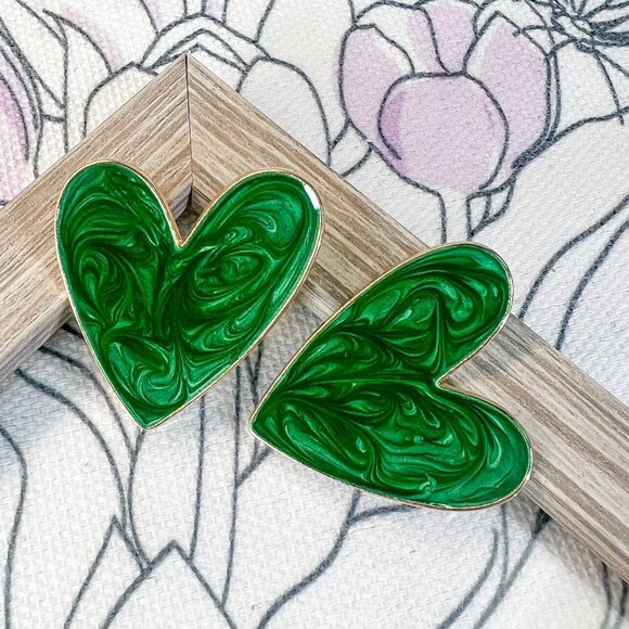 HANDMADE Jewelry - Anatomical Heart Earrings Jewelry, Fashionable Statement Earring, Valentines Day